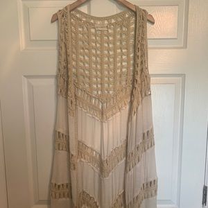 *PRICE DROP* Crocheted Sleeveless Duster